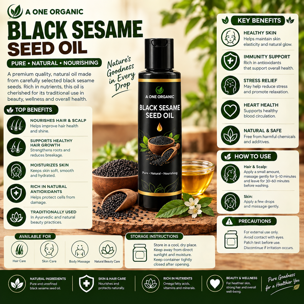 Black Sesame Seed Oil